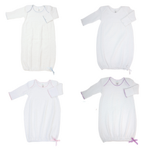 Load image into Gallery viewer, White Paty Knit Gowns with Trim