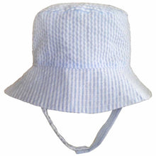 Load image into Gallery viewer, Light Blue Stripe Seersucker Bucket Hat