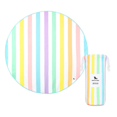 Round Quick Dry Beach Towel-Unicorn Waves