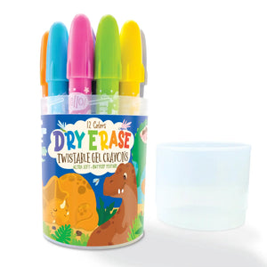 Dry Erase Twistable Gel Crayons- Dinosaur World