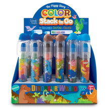 Load image into Gallery viewer, Color Stack to Go Erasable Crayons- Dinosaur World