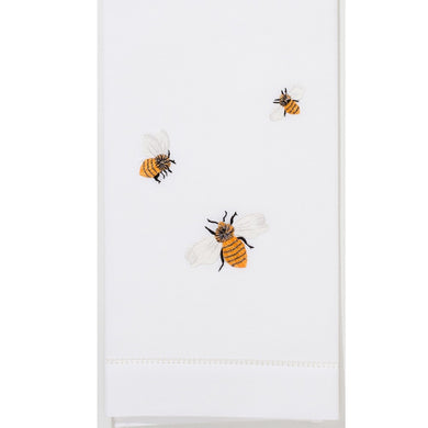 Flying Bees Hand Embroidered Towel