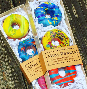 Mini Donut Original Rainbow Crayon 4 Pack