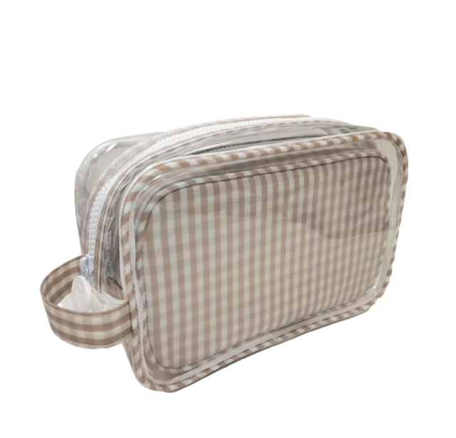 Gingham Duo Clear Bag Set