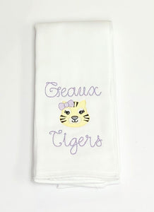 Geaux Tigers Burp Cloth