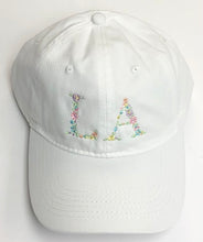 Load image into Gallery viewer, White LA FLoral Adult Baseball Cap