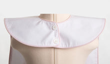 Load image into Gallery viewer, White piped in Pink Brookshire Bib