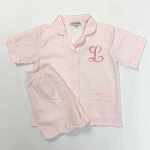 Pink Stripe Shorts Pajamas