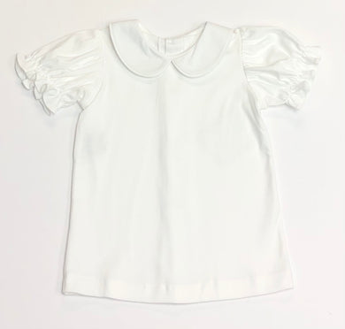 Girls Short Sleeve Collared Knit Shirt