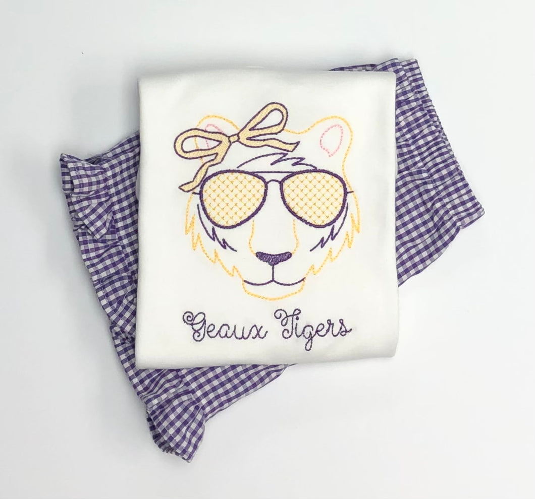 Girls Vintage Stitch Tiger Tee