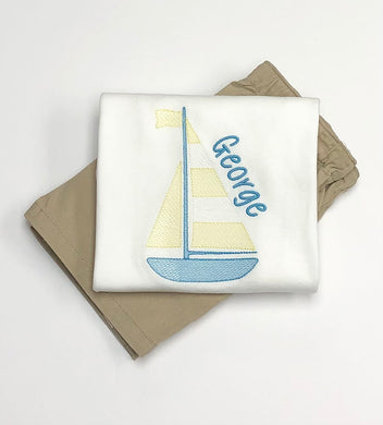 Sailboat Sketch Short Sleeve Tee