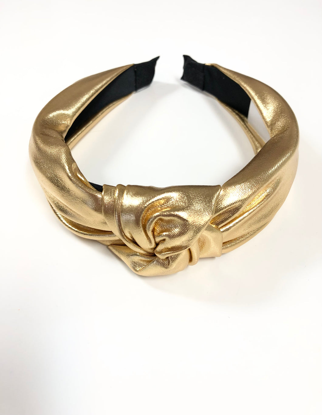 Gold Metallic Top Knot Headband