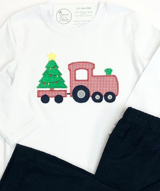 Applique Christmas Train Tee