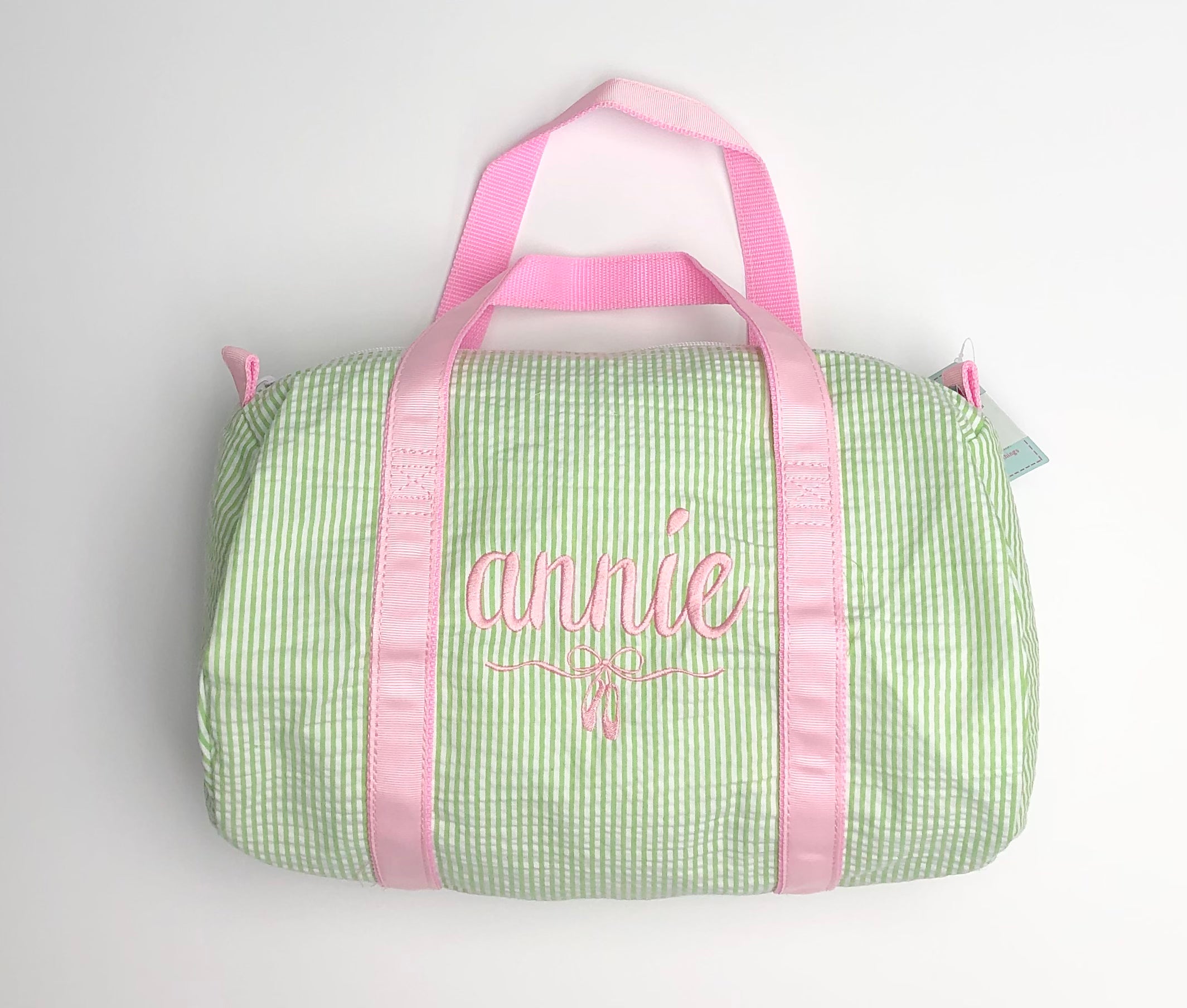 Pink Seersucker Duffle Bag – LL Monograms