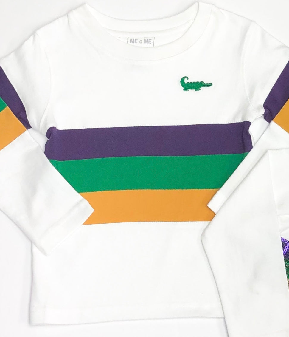 Kids Mardi Gras L/S Rugby Shirt