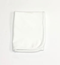 Load image into Gallery viewer, White Pima Blanket with White Trim