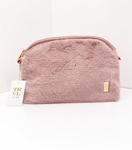 Rose Luxe Faux Fur Dome Clutch