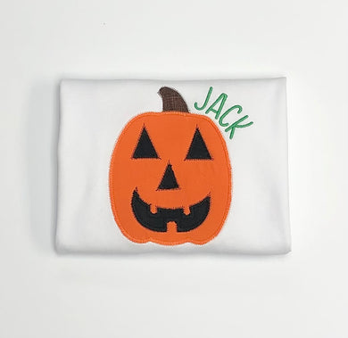 Halloween Applique Pumpkin Tee