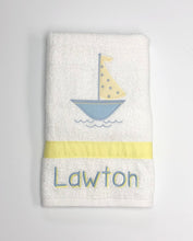 Load image into Gallery viewer, Making Waves Sailboat Towel