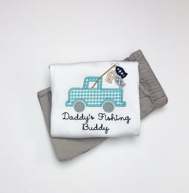 Daddy's Fishing Buddy Applique Tee