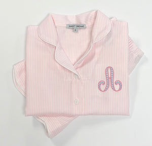 Pink Stripe Shorts Pajamas