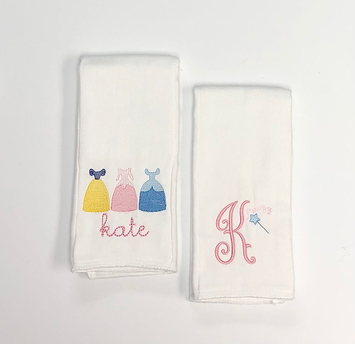 Pack of 6 Pink Burp Cloths Princesses Peppa My Little Pony Handmade