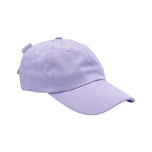 Load image into Gallery viewer, Girls Lavender Baseball Hat w/ Seersucker Bow