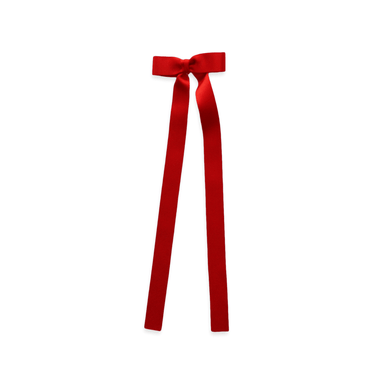 Red Gros Grain Long Tail Bow