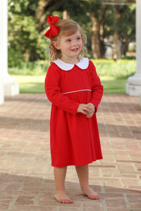 Claire Long Sleeve Red Dress