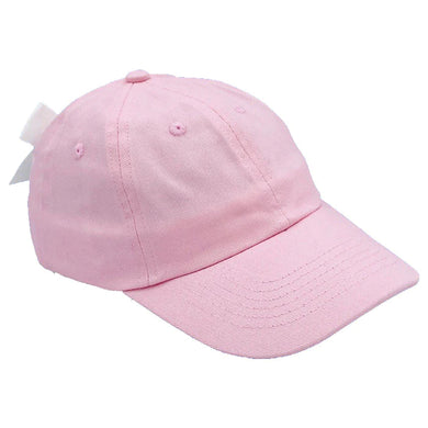 Women's Pink Baseball Hat w/ White Bow